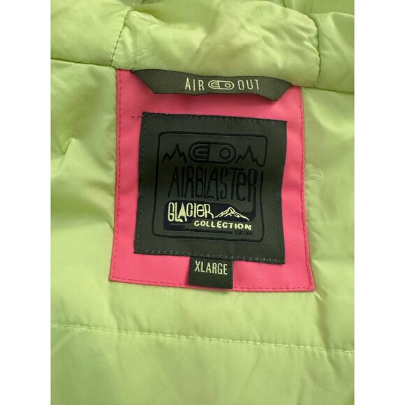 AirBlaster Glacier Collection Womens XL Pink Green Insulated Full Zip Jacket - Picture 4 of 10